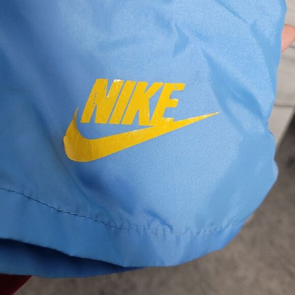 Vintage Nike blue yellow 70s-80's pull on wind pants athletic size large - Picture 3 of 10